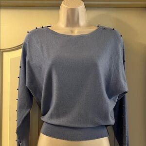 Catherine Malandrino periwinkle Blue Crew Neck Sweater